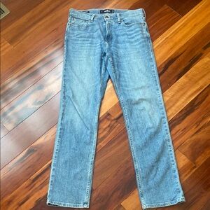 Hollister Men's Straight Jeans - Light Blue